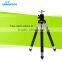 Black camera tripod for used mobile phone and camera