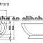 cUPC bathtub with slim overflow,fiberglass hot tub,end drain bath