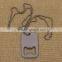 Custom stainless steel bottle opener dog tags with chain