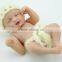 Wholesale cute silicone vinyl baby dolls 4 inch mini reborn doll palm hand doll for sale lovely sleeping dolls