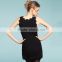 70% Silk Lace Trim Mini Dress Women Sleeveless Dress Y157
