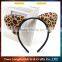 Wholesale kids headband party performance leopard cat ear headband