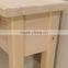 Classical unfinished pine console/sofa/hall/wall table with shelf