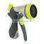 Garden Hose Nozzle - Hand Sprayer - 8 Pattern Adjustable, Heavy Duty Metal Construction - Slip Resistant