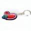 Customize 3D Logo Soft/Silicone/Rubber Love Shape Keychain for Accessory
