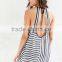 Formal cooperative magic eye striped mini dress for women
