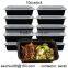 800ml stackable disposable microwave safe and freezer plastic food container with clear lid
