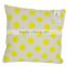 10*10'' Fancy decorative yellow dots bolster pillow