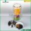 2000ml air-tight food glass storage container with metal lid