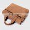 Special design brown business bag man genuine leather attache case new look on 2015