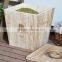 Natural color kitchen furniture kitchen big wood storage box for rice & beans with lid