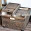 kitchen mobile sealed fresh-care solid wood food storage boxes