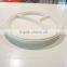 Disposable Biodegradable 3 Comparment sugarcane Pulp fiber round plates