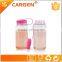 BPA free clear empty plastic water bottle