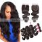 Factory Direct Supply Middle Part Brazilian Hair Swiss Frontal Lace Closure With Bundles