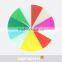 DEHENG 14'' stylish painting glass wall clock