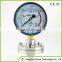 Electro contact pressure gauge with flange