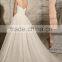 2016 latest designs strapless chiffon wedding dress made in china