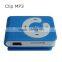 2016 Mini Clip Portable MP3 Music Media Player with 4GB capacity/TF+USB data line+earphone sport mp3 player