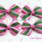 Custom chocolate packing ribbon bow with elastic loop pre-made bow for baking decoration