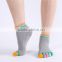 Cotton kinitted Autumn yoga socks with grips