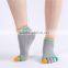 Women Cotton Yoga Gym Toe Colorful Non Slip Massage Sock Full Grip Socks Heel
