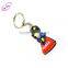 short time delivery golden supplier PVC keychain key pendant