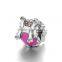 X350 Wholesale Enamel Crystal Owl Charms 925 Sterling Silver