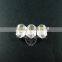 23*13mm gold 925 sterling solid silver transparent natural crystal quartz pendant charm DIY jewelry findings supplies 1800144