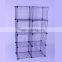 Metal mesh cube storage organizer with Wire frame and PP panel mix-assemble(FH-WL0159)