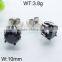 Fashion style black stone steel color earring designs for men