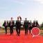Red nylon cut pile wedding washable entrance carpet tiles
