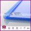 width 600mm roofing u-lock four wall honeycomb polycarbonate sheet, multiwall polycarbonate sheet/cellular pc panel