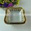 Hot sale porcelain sauce dish with gold decal, small sushi shi , cheap china dish for restaurant and home use in good quality