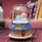 Resin pig snowflake snow globe wholesale birthday gift for kids