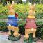 Artificial animal garden statue outdoor bunny garden sculptures