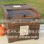 natural handmade high quality wood rice box with rolling shutter cover, food storage box
