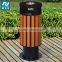 City Outdoor Wooden Trash Can,Rubbish Bin