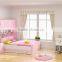 Pink and Blue Bed Children Bedroom Furniture Storage Multifuntional Combined-bed for Kids