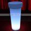 Plastic white PE illuminated outdoor furniture, illuminated led flower pot, glowing led ice bucket