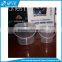 Empty 1Litre transparent and white plastic drum with screw top