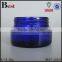 5g 15g 30g hot products small cosmetic jar blue glass cream jar with black plastic lid china suppliers