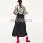 OEM Flowing Women Fashion Palazzo Pants Trousers for Women Fashion Black Dyed Loose Fitted Pants