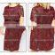 Fashion burgundy color lace fabric online maternity evening dresses