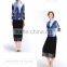 Chinese ink and wash panting double buttons for women folding dress