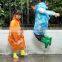 Different Colors Children Waterproof PE Raincoat with Common Small Plastic Bag