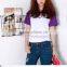 Women Blank t - Shirt 3/4 Sleeve Raglan Baseball, 100% Cotton