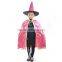 Party Supplies Trade assurance witch design holiday costume kids halloween cloak with hat