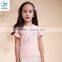Summer Latest Designs Girls Ruffle Sleeve T Shirt With Lovery Embroidery Pattern