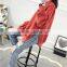 fashion design cotton long sleeve hoody have zip for women